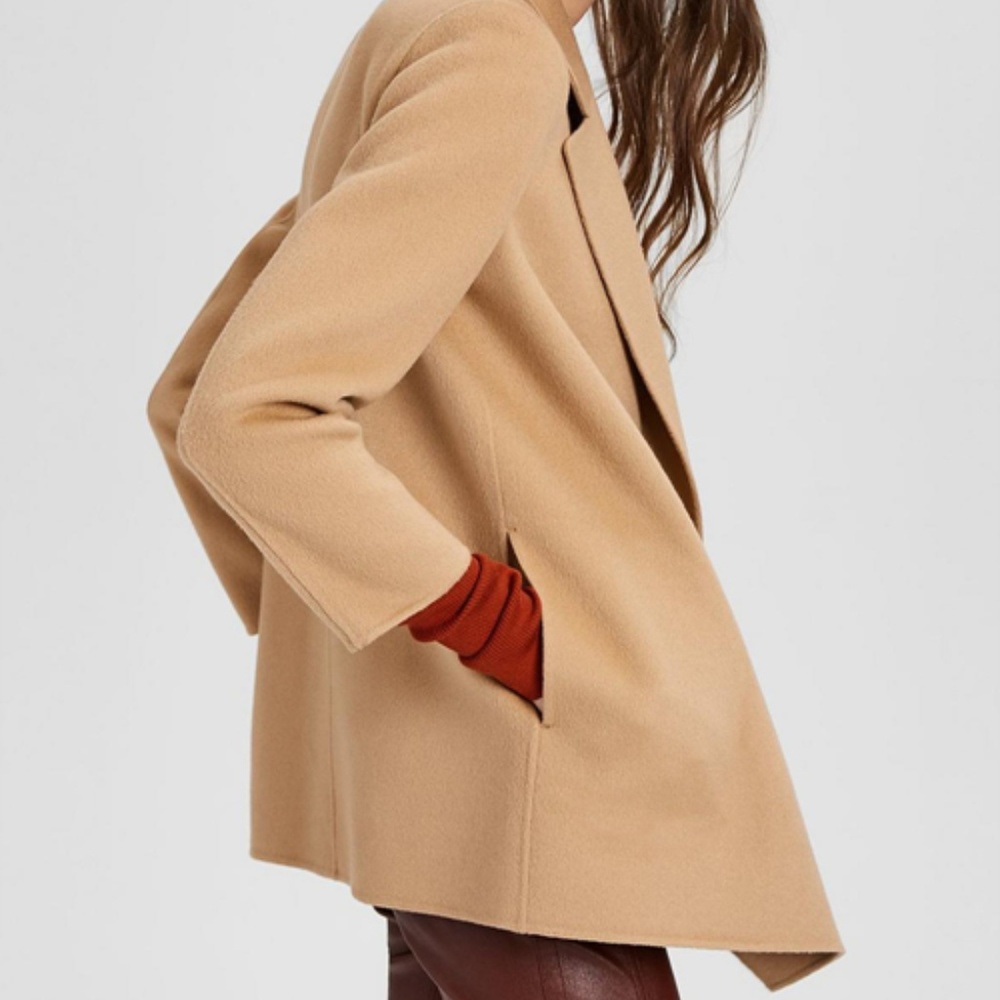 NWT Theory Camel Sileena Coat, Size P - Picture 8 of 8